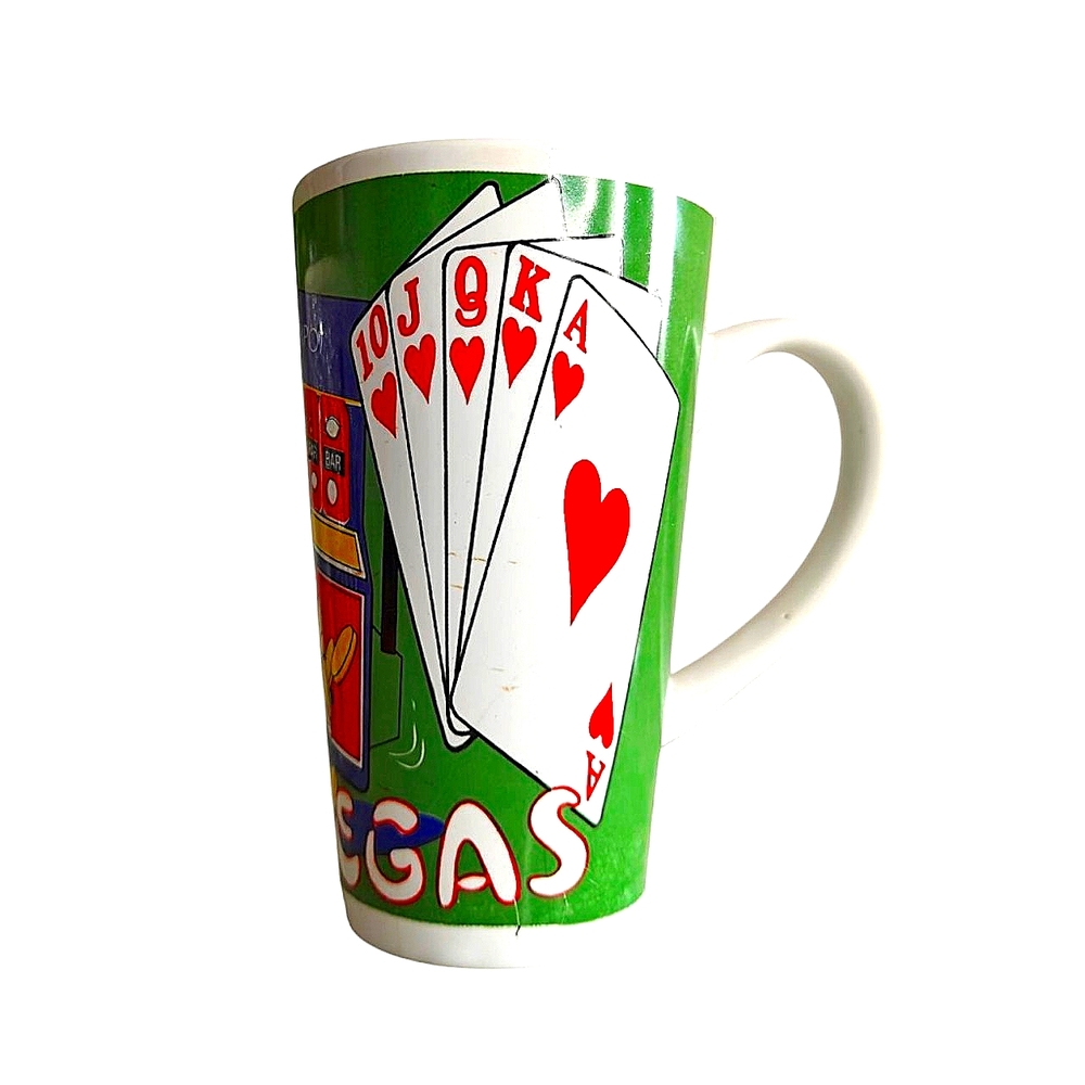 Las Vegas Themed Green Tall Mug